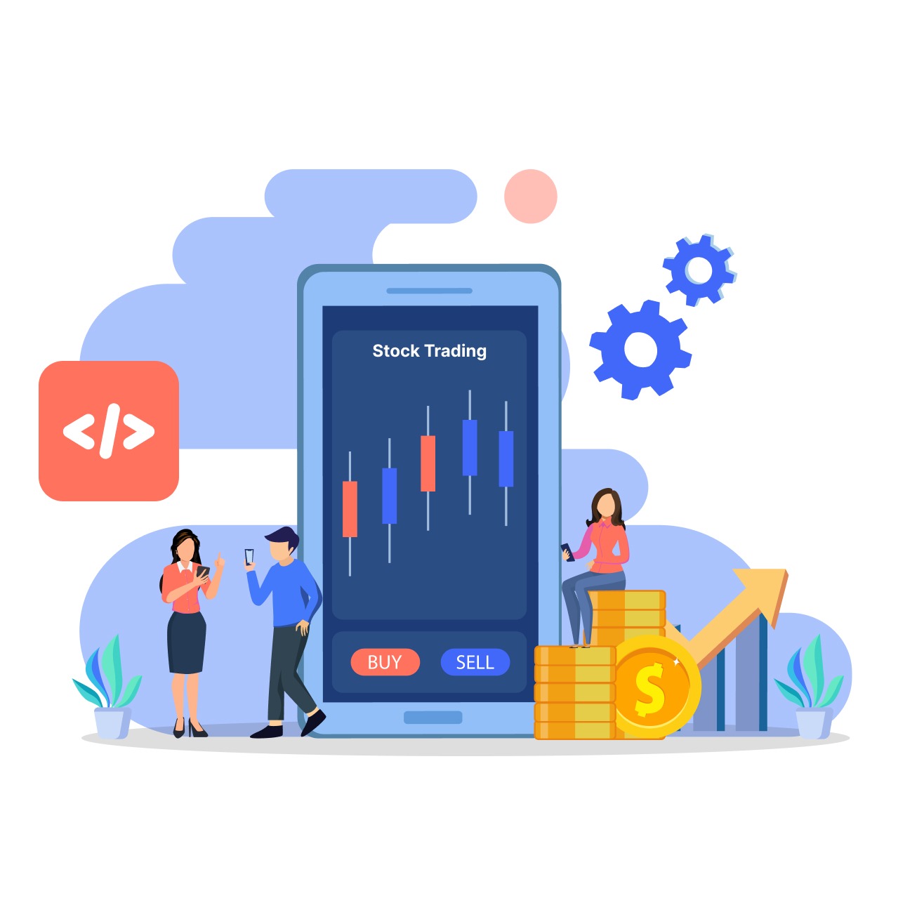 Stock trading platform with real-time analytics