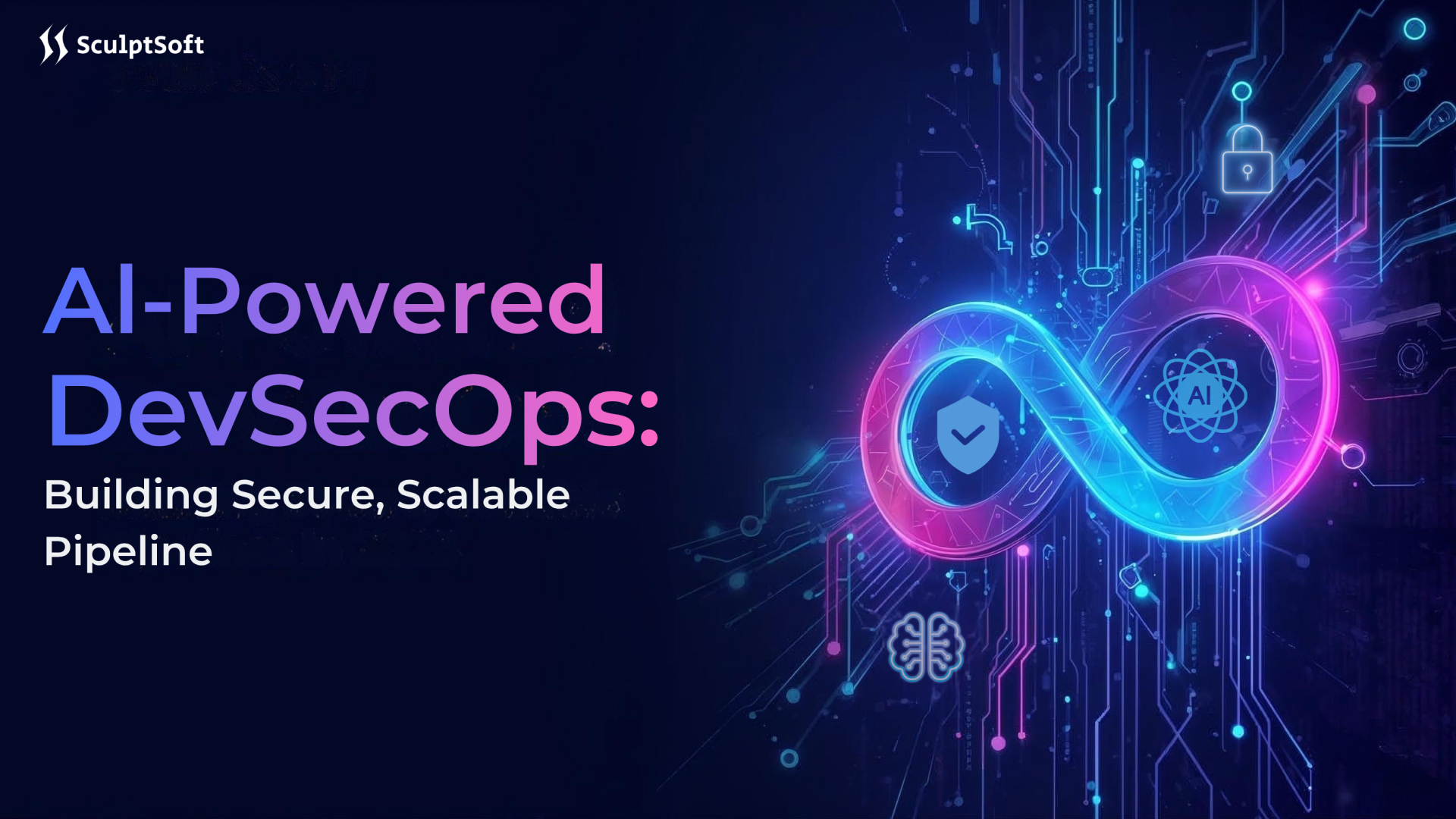 AI-powered DevSecOps pipeline showing automated security in CI/CD workflows.