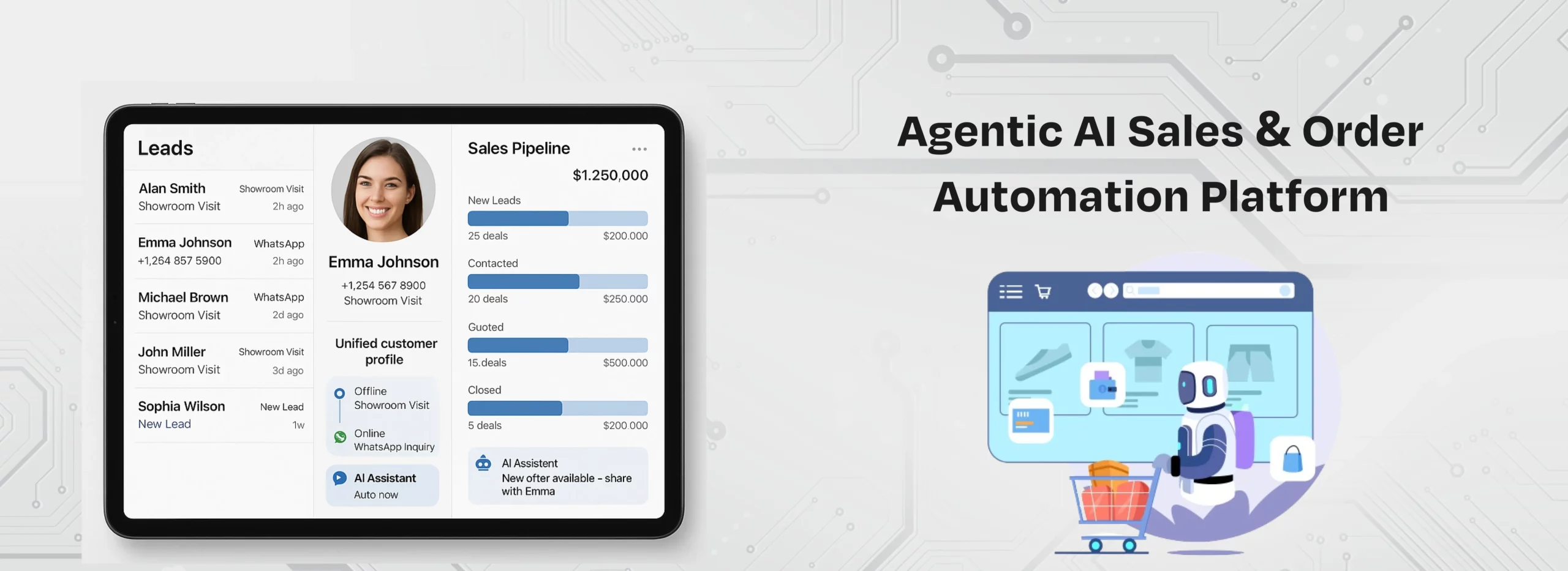 Agentic AI Sales & Order Automation Platform